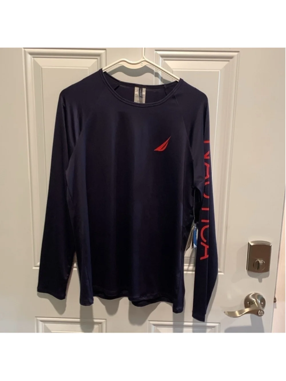 Nautica womens navy rash guard size l